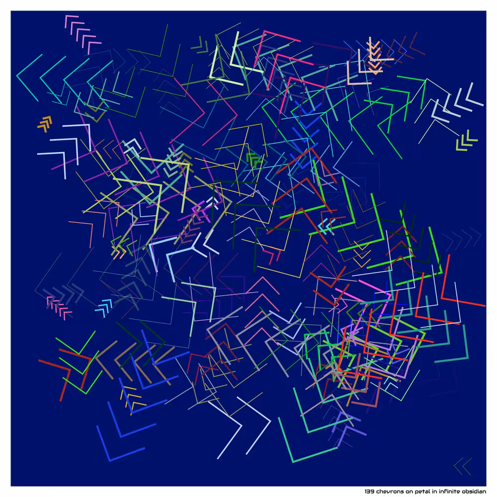 139 chevrons on petal in infinite obsidian