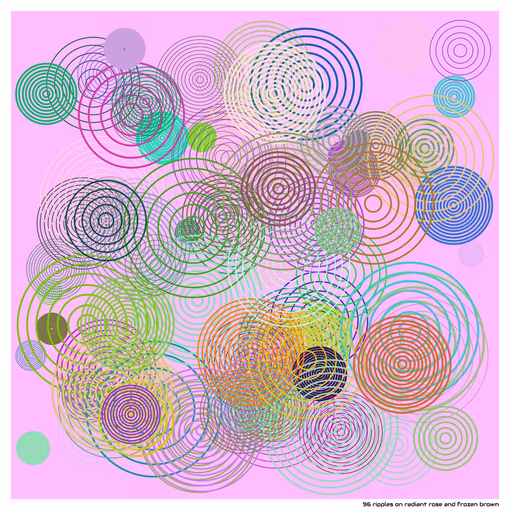 96 ripples on radiant rose and frozen brown