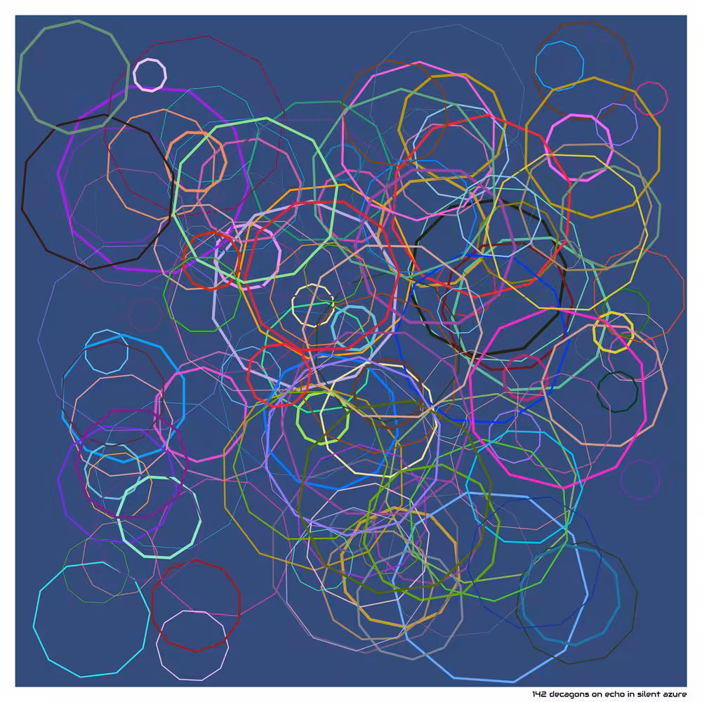 142 decagons on echo in silent azure