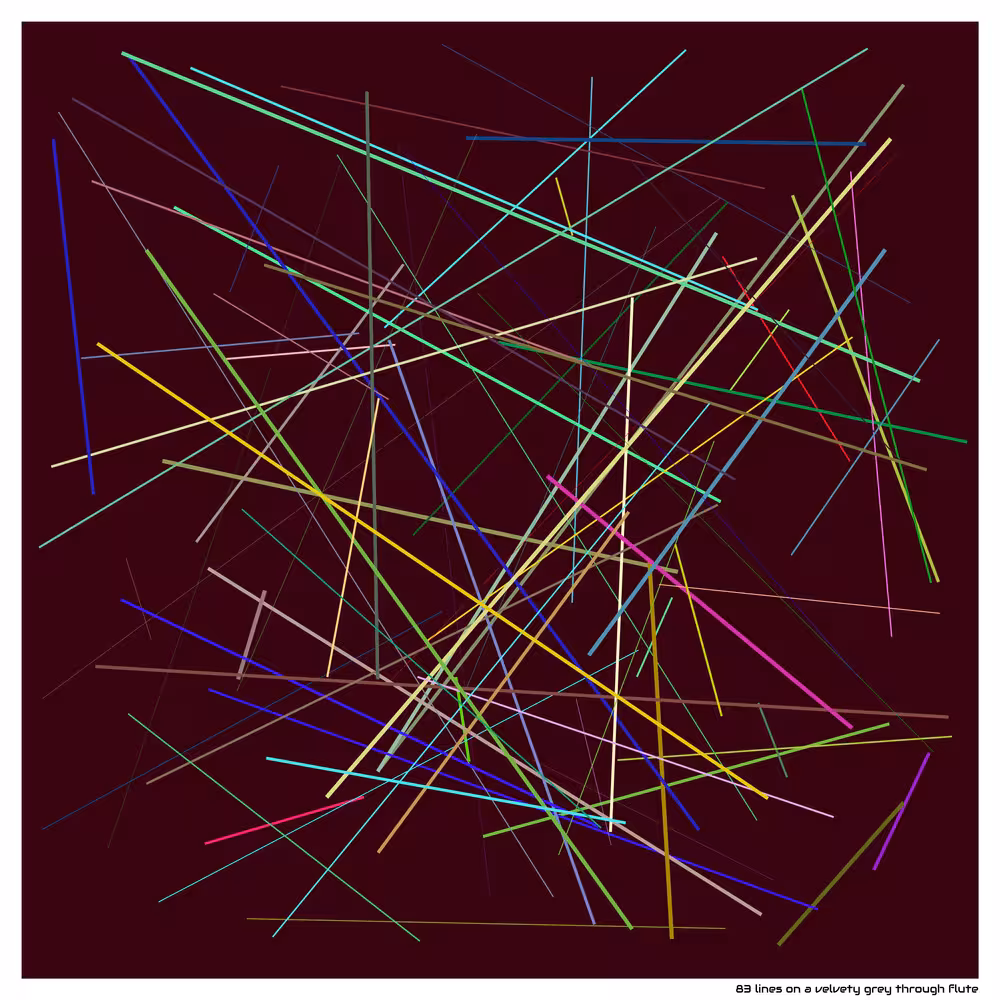 83 lines on a velvety grey through flute
