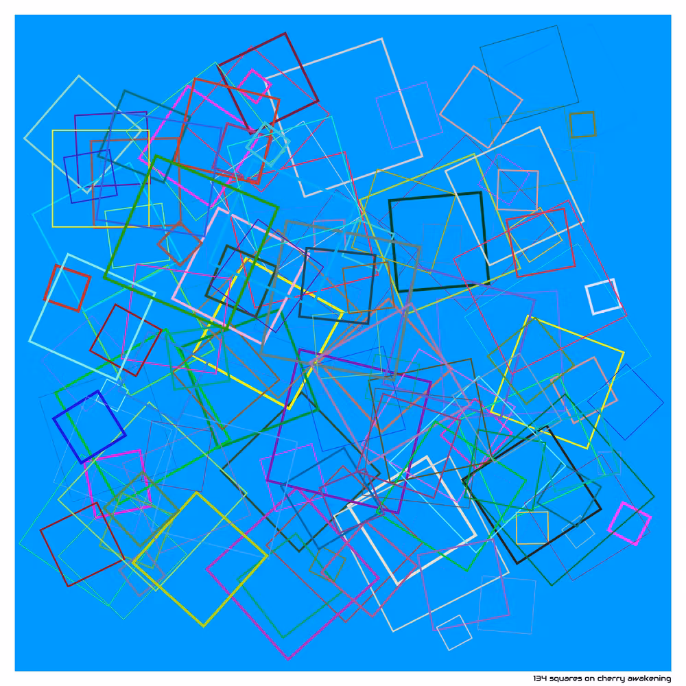 134 squares on cherry awakening